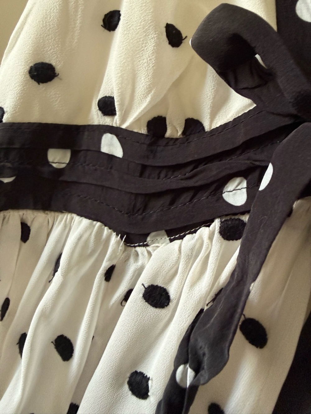 Anthropologie Maeve Polka Dot Sleeveless V-Neck Midi Slip Dress - Picture 9 of 9